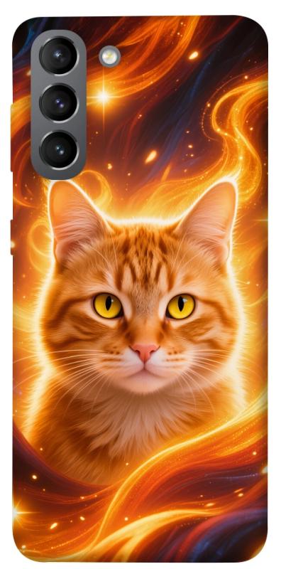 Чохол itsPrint Fire cat для Samsung Galaxy S21, тварини, купити оптом з доставкою