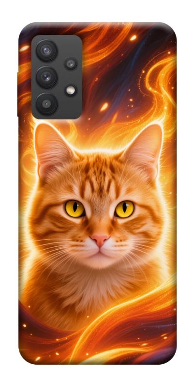 Чехол itsPrint Fire cat для Samsung Galaxy A32 (A326B) 5G, животные, купить оптом с доставкой
