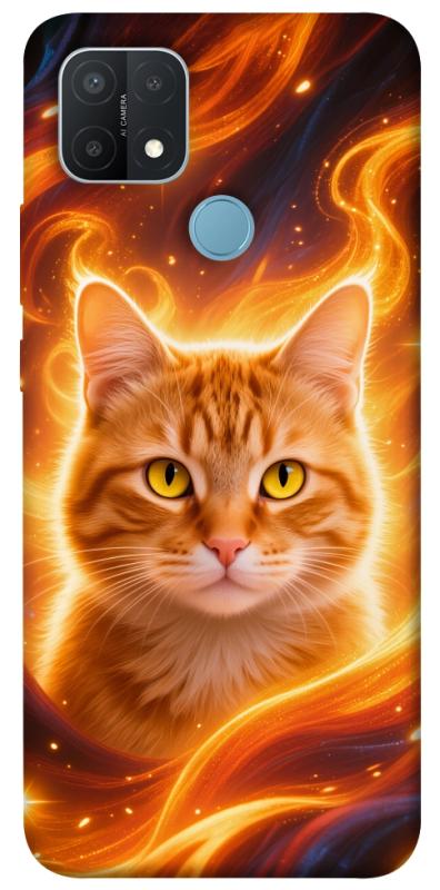 Чехол itsPrint Fire cat для Oppo A15s / A15, котики, купить оптом с доставкой
