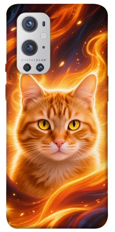 Чехол itsPrint Fire cat для OnePlus 9 Pro, животные, купить оптом с доставкой