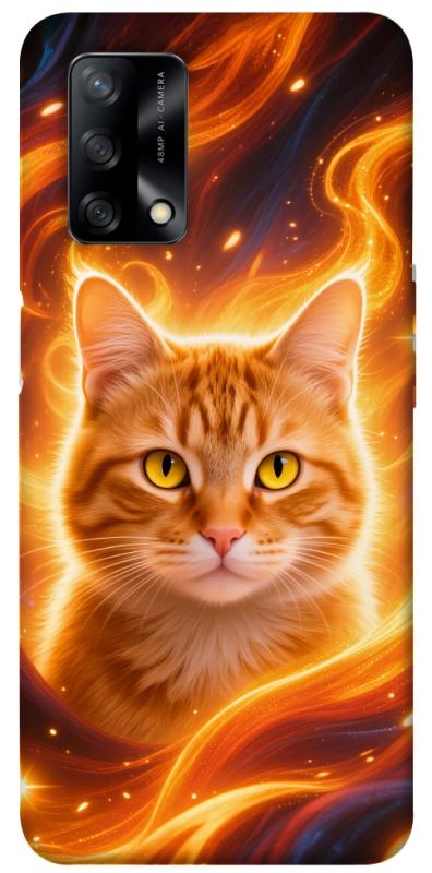 Чехол itsPrint Fire cat для Oppo A74 4G, животные, купить оптом с доставкой