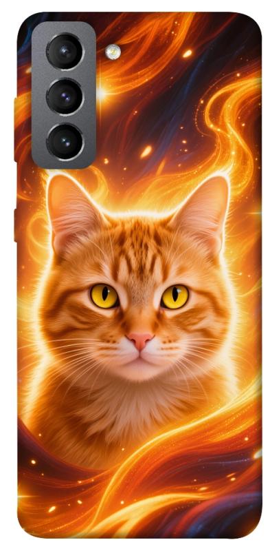Чехол itsPrint Fire cat для Samsung Galaxy S21 FE, котики, купить оптом с доставкой