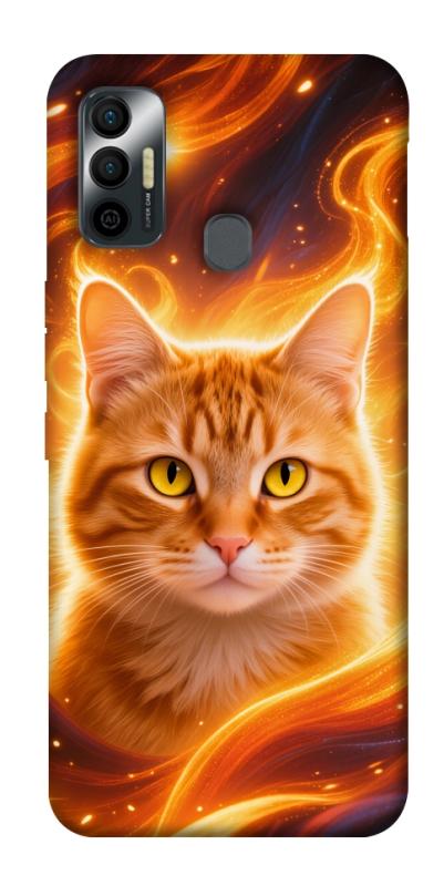 Чохол itsPrint Fire cat для TECNO Spark 7, котики, купити оптом з доставкою