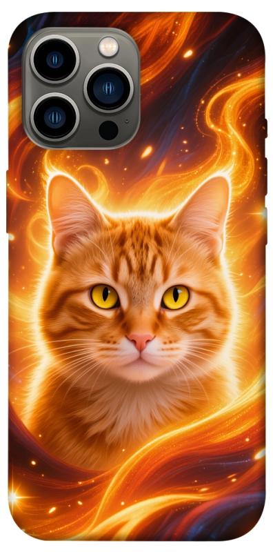 Чехол itsPrint Fire cat для Apple iPhone 13 Pro Max (6.7"), животные, купить оптом с доставкой