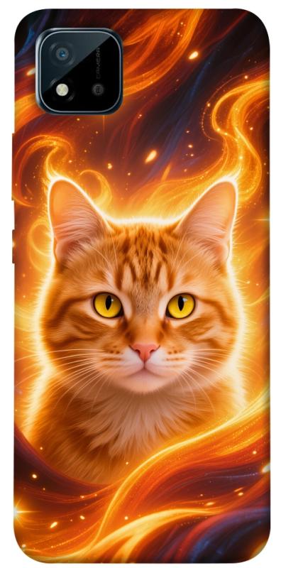 Чехол itsPrint Fire cat для Realme C11 (2021), животные, купить оптом с доставкой