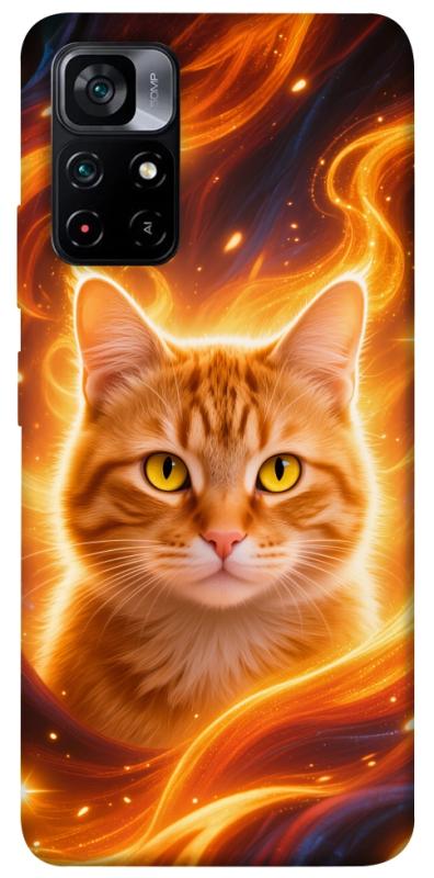 Чехол itsPrint Fire cat для Xiaomi Poco M4 Pro 5G, котики, купить оптом с доставкой