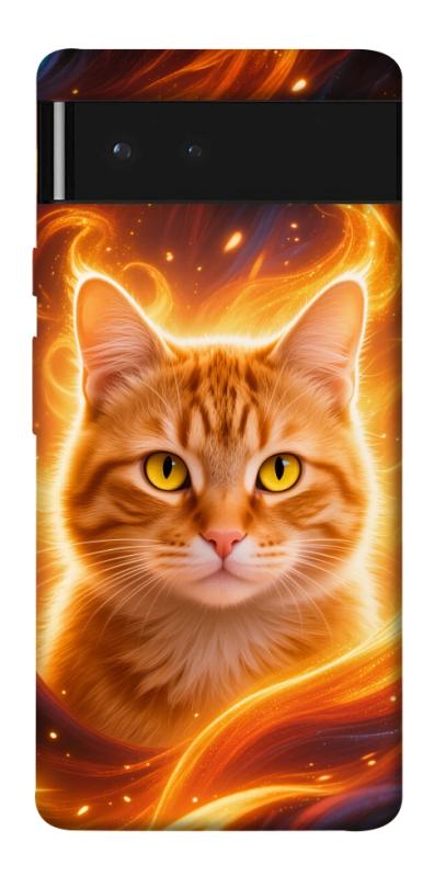 Чехол itsPrint Fire cat для Google Pixel 6, животные, купить оптом с доставкой