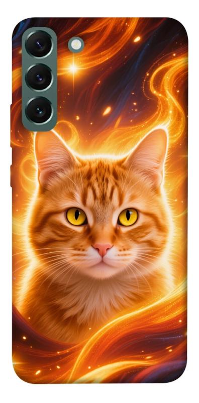 Чохол itsPrint Fire cat для Samsung Galaxy S22+, тварини, купити оптом з доставкою