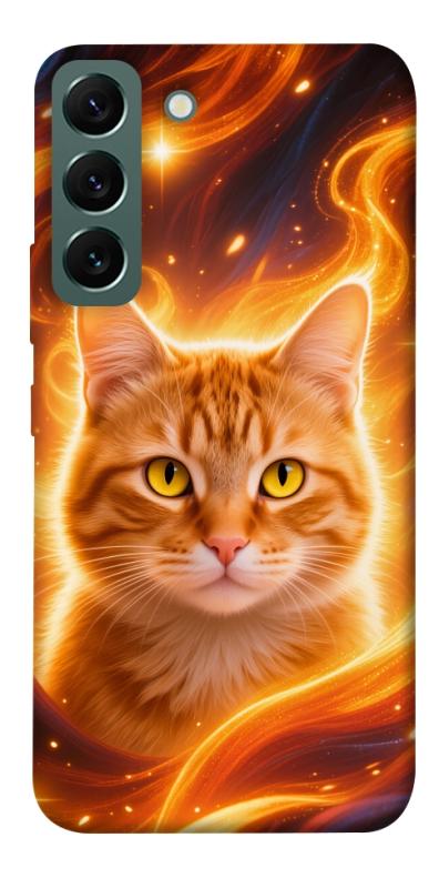 Чехол itsPrint Fire cat для Samsung Galaxy S22, животные, купить оптом с доставкой