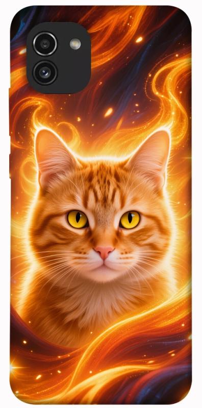 Чехол itsPrint Fire cat для Samsung Galaxy A03, котики, купить оптом с доставкой