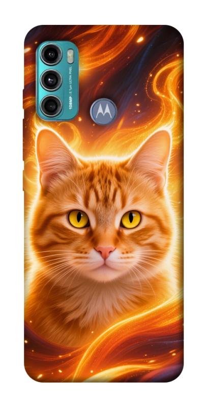 Чохол itsPrint Fire cat для Motorola Moto G60, тварини, купити оптом з доставкою