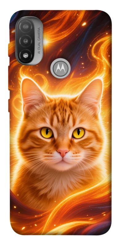 Чехол itsPrint Fire cat для Motorola Moto E20, котики, купить оптом с доставкой