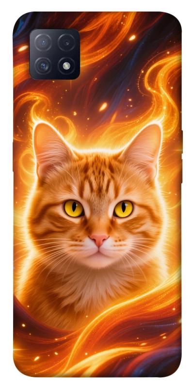 Чехол itsPrint Fire cat для Oppo A72 5G / A73 5G, животные, купить оптом с доставкой
