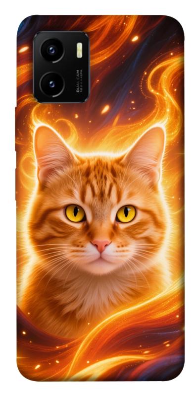 Чехол itsPrint Fire cat для Vivo Y15s, животные, купить оптом с доставкой