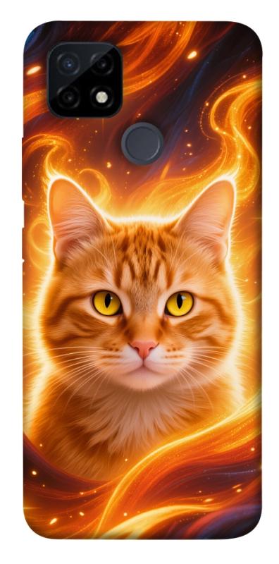 Чехол itsPrint Fire cat для Realme C12, котики, купить оптом с доставкой