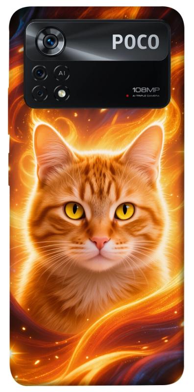Чохол itsPrint Fire cat для Xiaomi Poco X4 Pro 5G, котики, купити оптом з доставкою