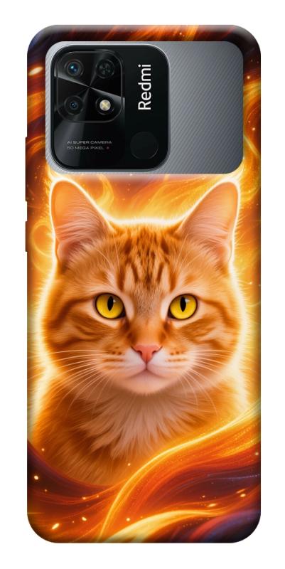 Чехол itsPrint Fire cat для Xiaomi Redmi 10C, животные, купить оптом с доставкой