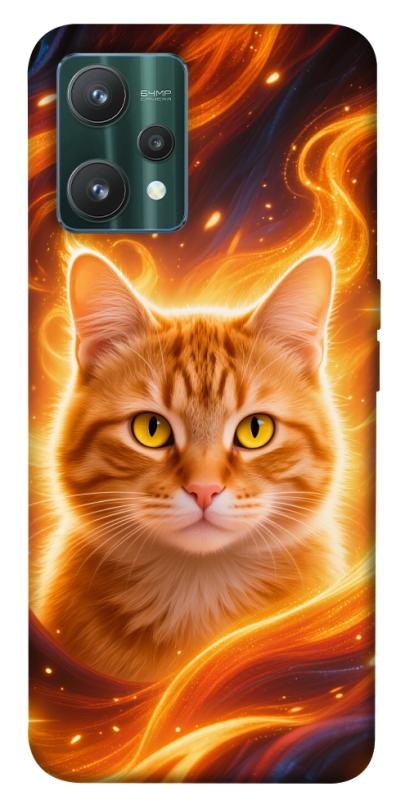 Чехол itsPrint Fire cat для Realme 9 Pro, животные, купить оптом с доставкой