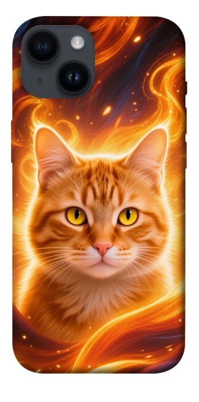 Чехол itsPrint Fire cat для Apple iPhone 14 (6.1"), животные, купить оптом с доставкой