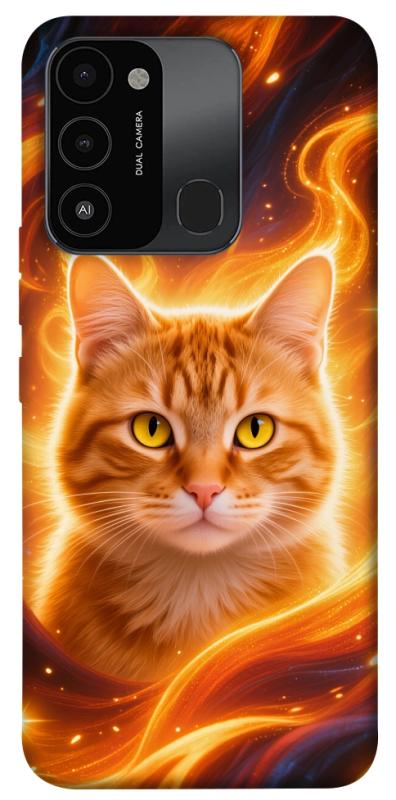 Чехол itsPrint Fire cat для TECNO Spark 8C, котики, купить оптом с доставкой