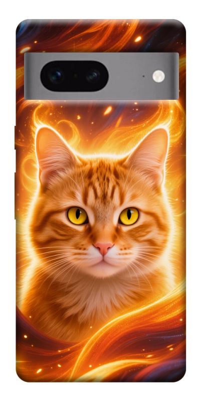 Чехол itsPrint Fire cat для Google Pixel 7, животные, купить оптом с доставкой