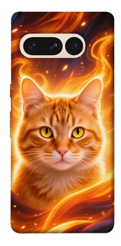 Чехол itsPrint Fire cat для Google Pixel 7 Pro, животные, купить оптом с доставкой