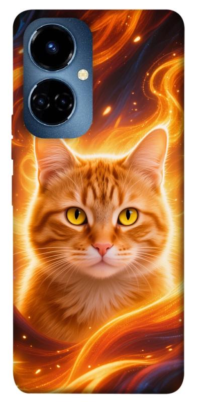 Чехол itsPrint Fire cat для TECNO Camon 19 (CI6n) / 19 Pro (CI8n), котики, купить оптом с доставкой