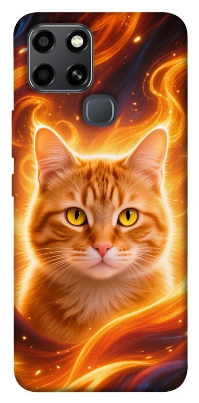 Чехол itsPrint Fire cat для Infinix Smart 6, животные, купить оптом с доставкой