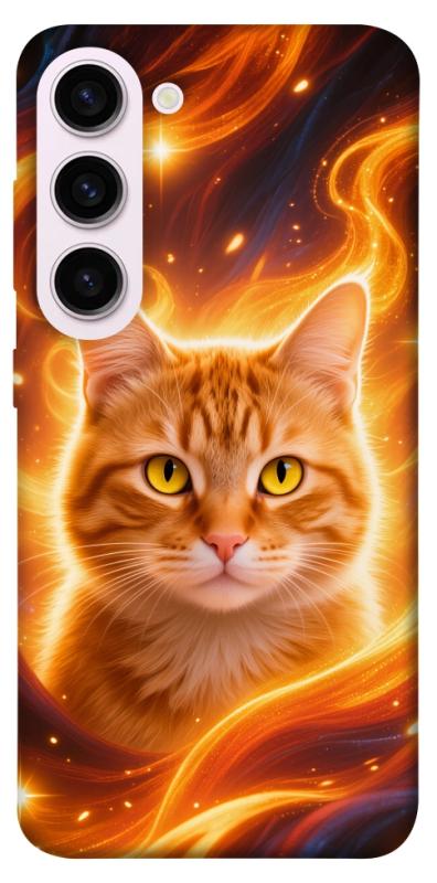 Чохол itsPrint Fire cat для Samsung Galaxy S23+, тварини, купити оптом з доставкою
