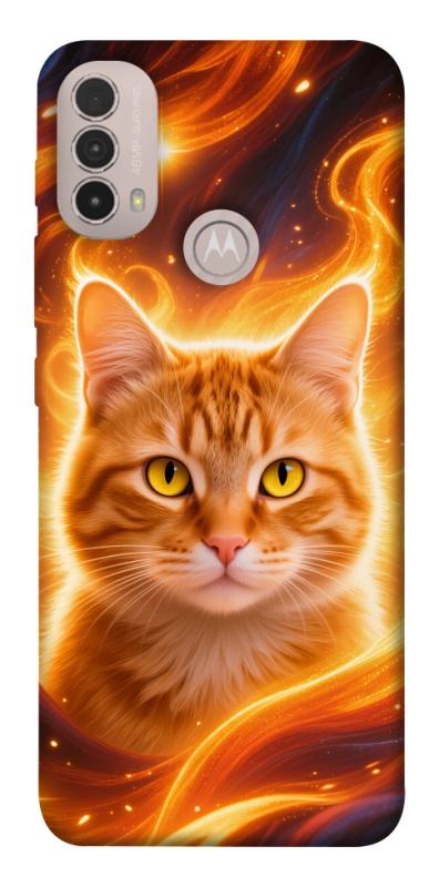 Чехол itsPrint Fire cat для Motorola Moto E40, котики, купить оптом с доставкой