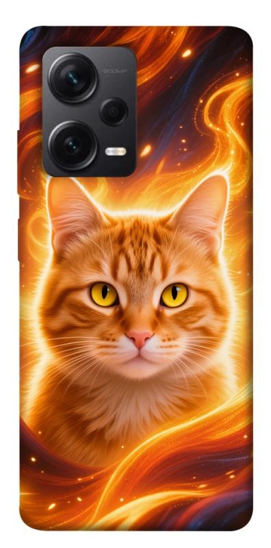 Чехол itsPrint Fire cat для Xiaomi Redmi Note 12 Pro+ 5G, животные, купить оптом с доставкой