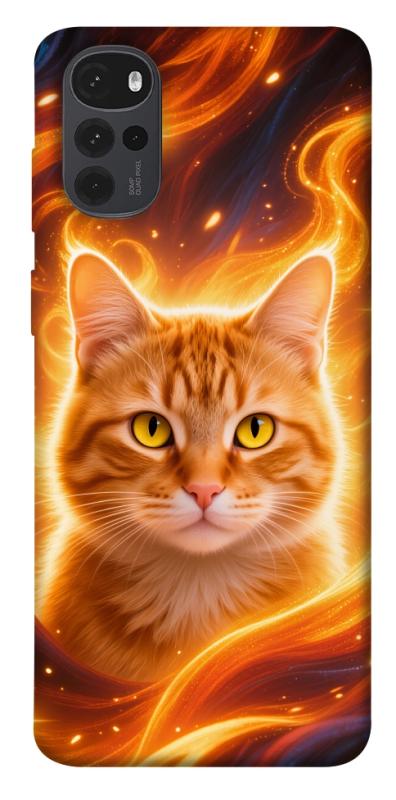 Чехол itsPrint Fire cat для Motorola Moto G22, котики, купить оптом с доставкой