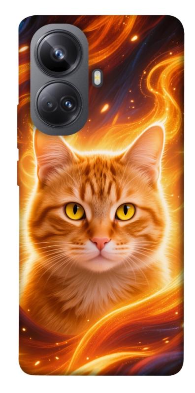 Чехол itsPrint Fire cat для Realme 10 Pro+, котики, купить оптом с доставкой