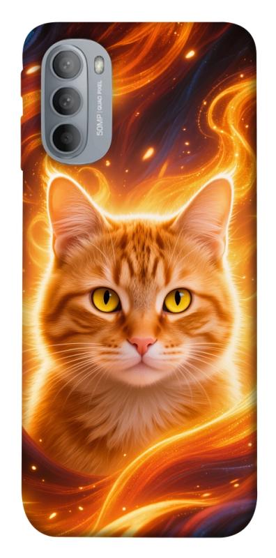 Чехол itsPrint Fire cat для Motorola Moto G31, котики, купить оптом с доставкой