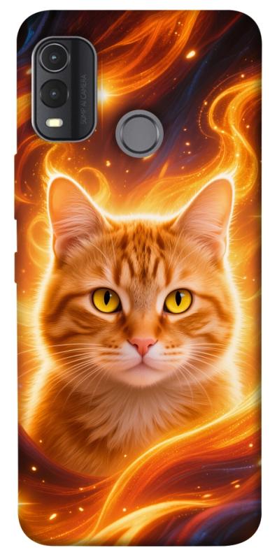 Чохол itsPrint Fire cat для Nokia G11 Plus, тварини, купити оптом з доставкою