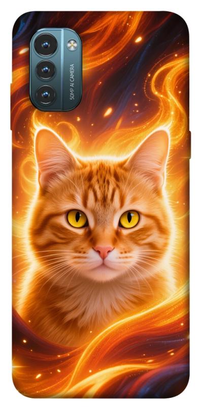 Чехол itsPrint Fire cat для Nokia G21, животные, купить оптом с доставкой