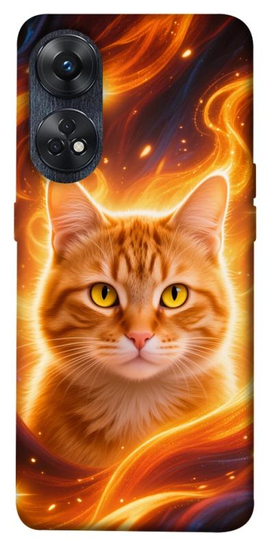 Чехол itsPrint Fire cat для Oppo Reno 8 T 4G, котики, купить оптом с доставкой