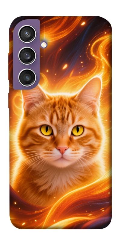 Чехол itsPrint Fire cat для Samsung Galaxy S23 FE, животные, купить оптом с доставкой