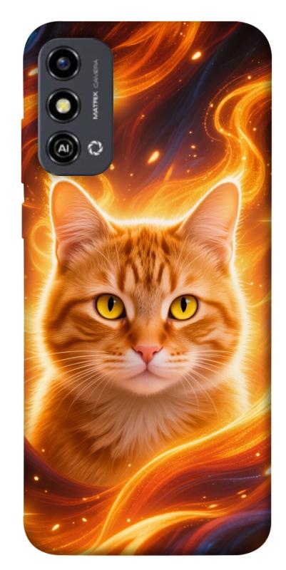 Чохол itsPrint Fire cat для ZTE Blade A53, котики, купити оптом з доставкою