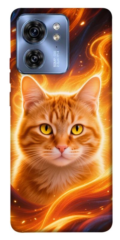Чехол itsPrint Fire cat для Motorola Edge 40, котики, купить оптом с доставкой