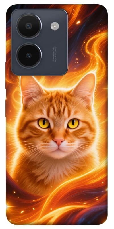 Чехол itsPrint Fire cat для Vivo Y36, животные, купить оптом с доставкой
