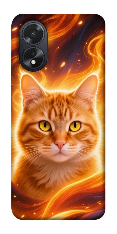 Чехол itsPrint Fire cat для Oppo A38, животные, купить оптом с доставкой