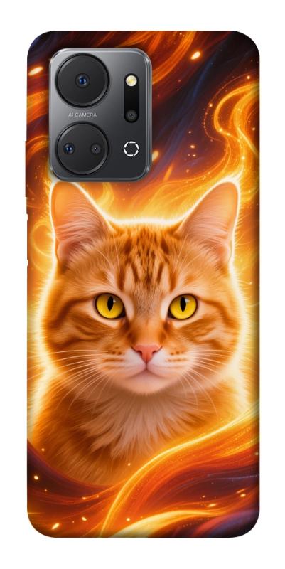 Чехол itsPrint Fire cat для Huawei Honor X7a, животные, купить оптом с доставкой