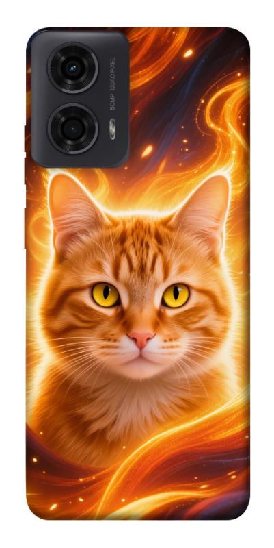 Чехол itsPrint Fire cat для Motorola Moto G24, котики, купить оптом с доставкой