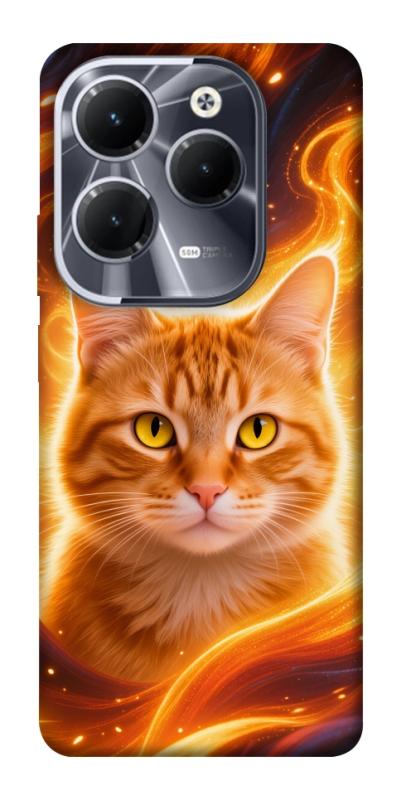 Чехол itsPrint Fire cat для Infinix Hot 40, животные, купить оптом с доставкой