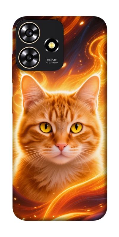 Чехол itsPrint Fire cat для ZTE Blade A73 4G, котики, купить оптом с доставкой