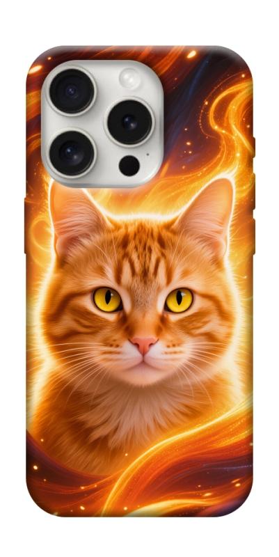 Чехол itsPrint Fire cat для Apple iPhone 16 Pro Max (6.9"), животные, купить оптом с доставкой