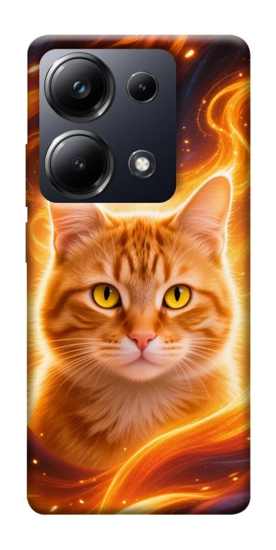 Чехол itsPrint Fire cat для Xiaomi Redmi 13 4G / Poco M6 4G, животные, купить оптом с доставкой