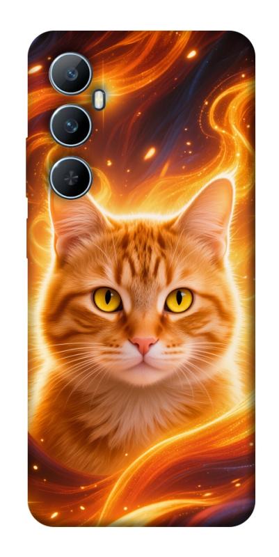 Чехол itsPrint Fire cat для Realme C65 4G, котики, купить оптом с доставкой