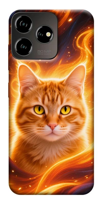 Чехол itsPrint Fire cat для ZTE Blade V50 Desing 4G, животные, купить оптом с доставкой